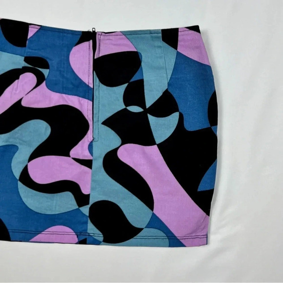 Motel Rocks Abstract Purple Ima Mini Skirt - Picture 8 of 8